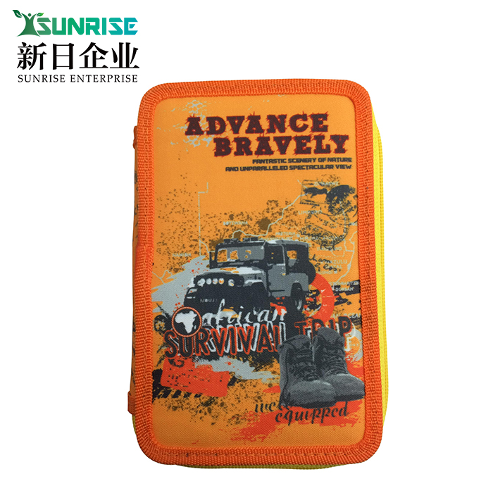 3 Zippers pencil case