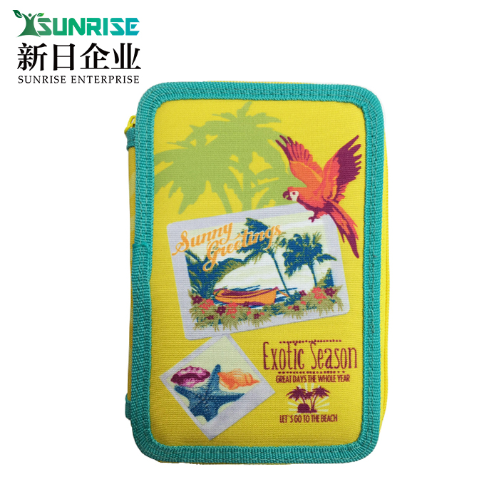 3 Zippers pencil case