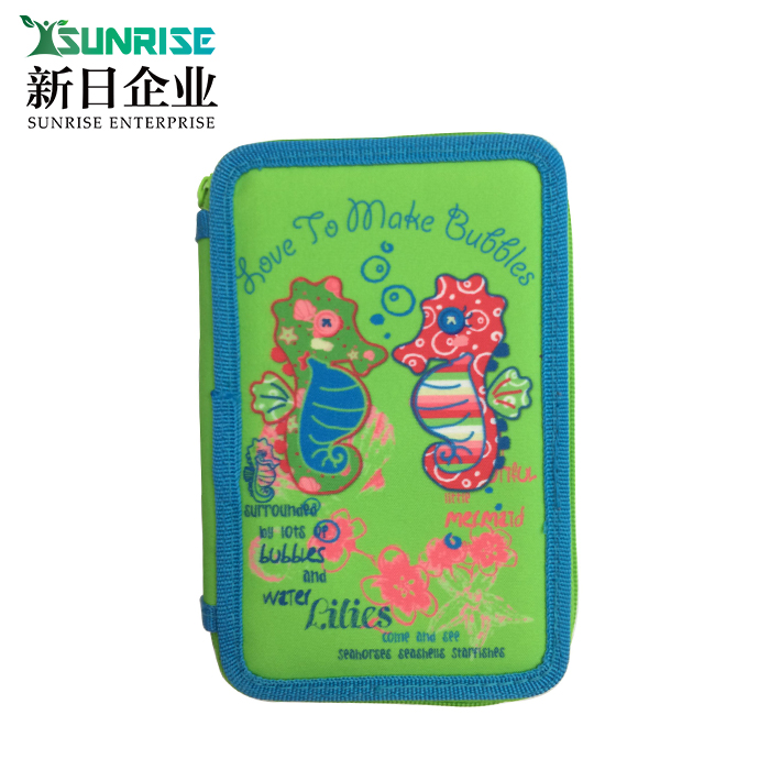 3 Zippers pencil case