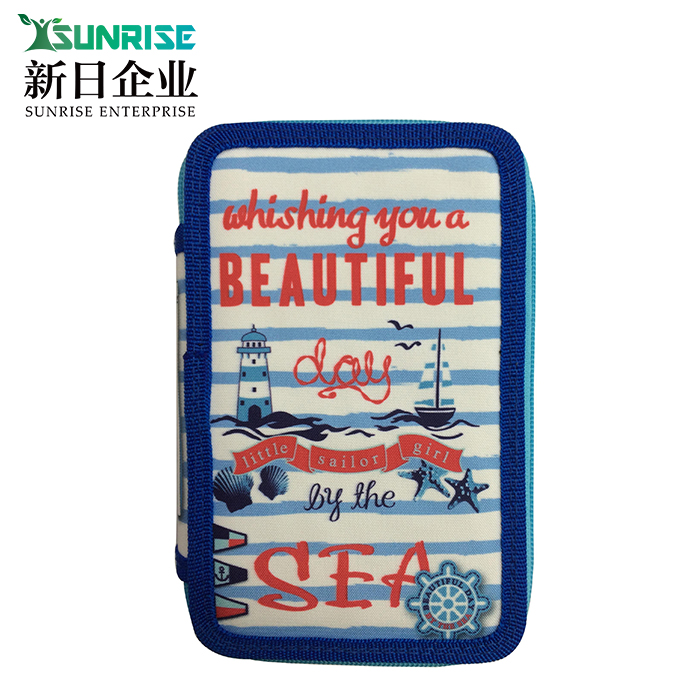 3 Zippers pencil case