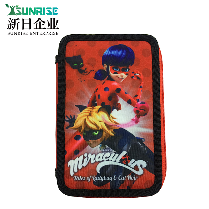 3 Zippers pencil case