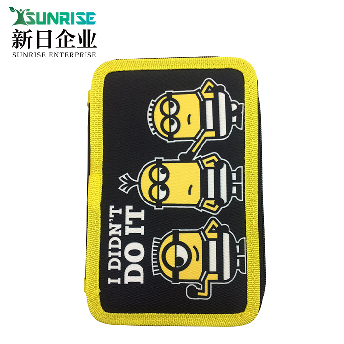 3 Zippers pencil case
