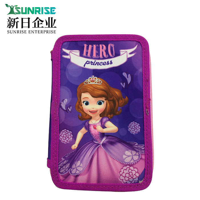3 Zippers pencil case