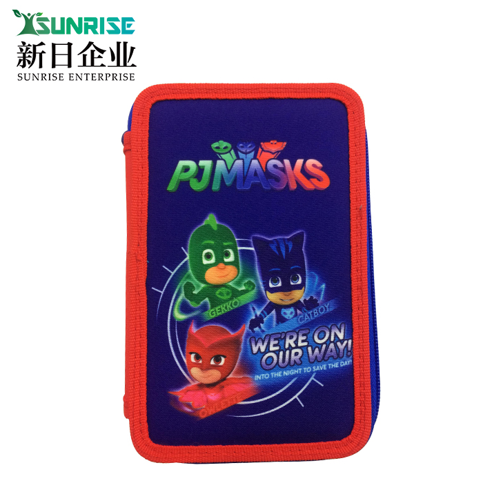 3 Zippers pencil case
